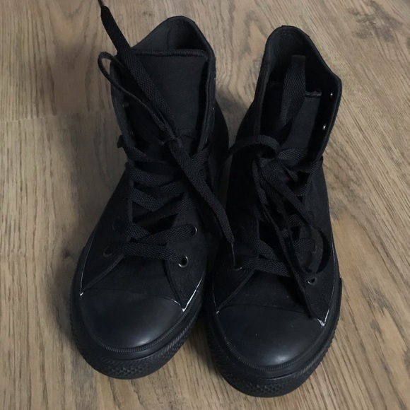 Converse Shoes - Black on black high top Converse. Worn once